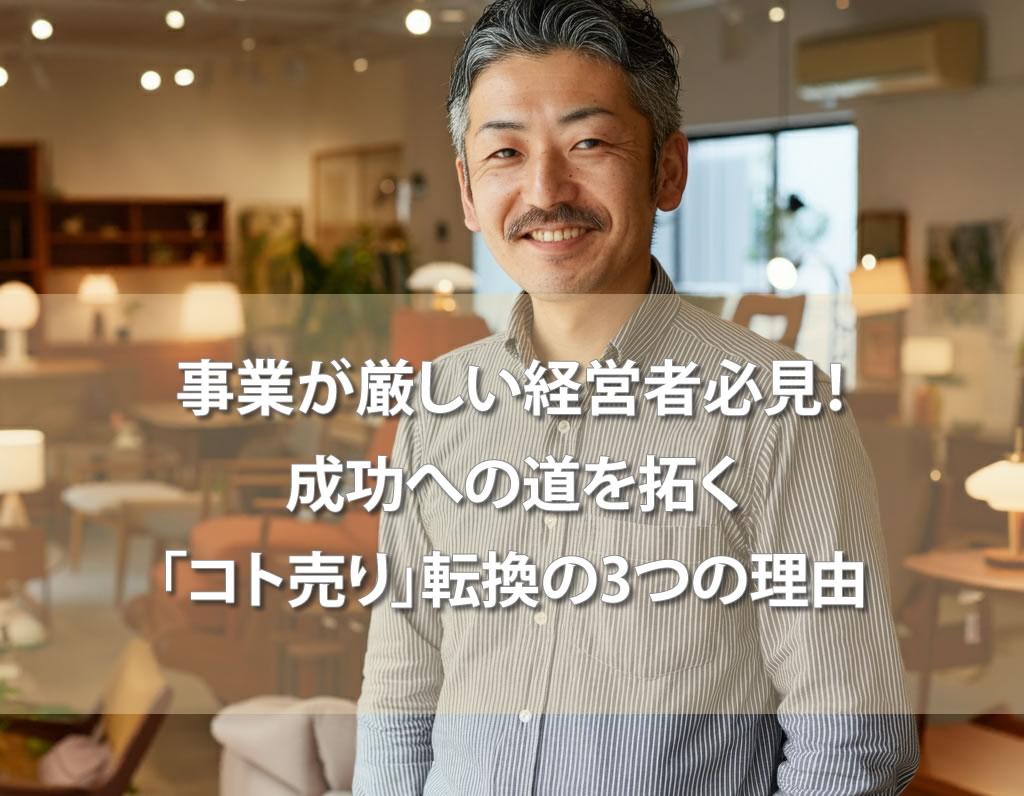 事業が厳しい経営者必見！成功への道を拓く「コト売り」転換の3つの理由