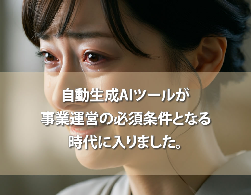 自動生成AIツールが事業運営の新たな必須条件となる時代に入りました。