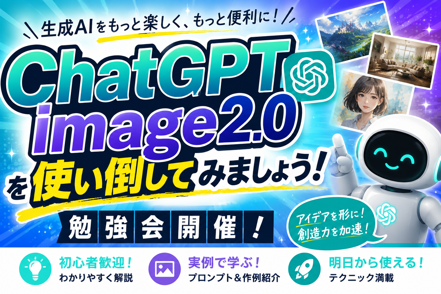 「ChatGPT image2.0を使い倒してみましょう！」勉強会